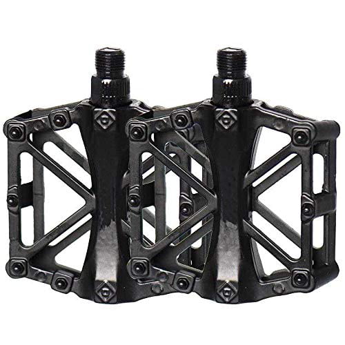 Universal 9/16 Bike Pedal for Mountain BMX MTB Road Bike Lightweight Platform Pedals Aluminum Bearing Bike Pedals with 16 Anti-Skid Pins Free-fly Bicycle Pedal 
